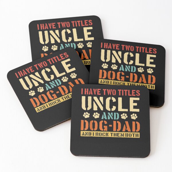 Item preview, Mens I Have Two Titles Uncle And Dog Dad Vinatge Fathers Day  designed and sold by laurader.
