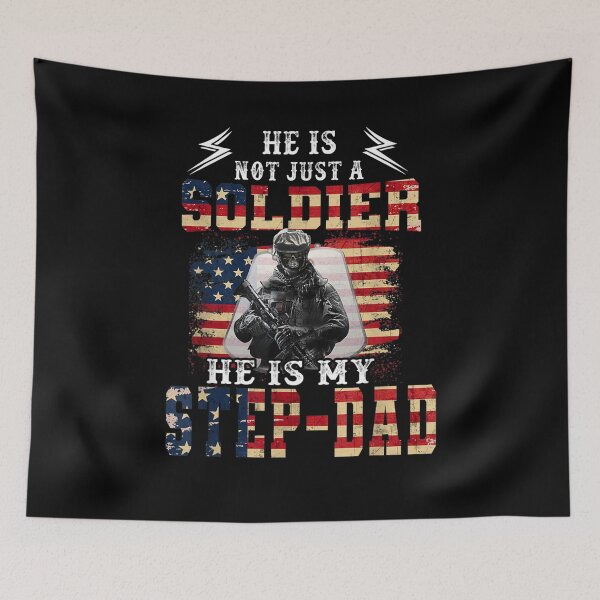 Item preview, Mens He Is Not Just A Soldier He Is My Step Dad Proud Army Family  designed and sold by jerrie9.
