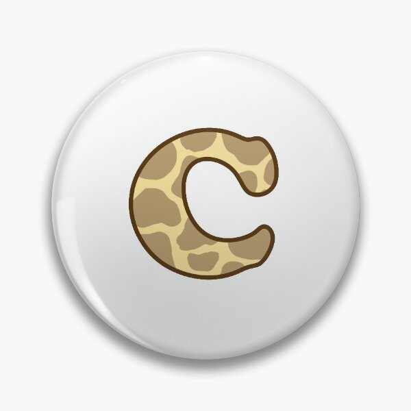 Item preview, Giraffe Print Letter C designed and sold by fashioncancer.
