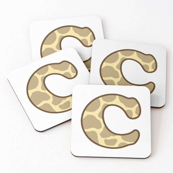Item preview, Giraffe Print Letter C designed and sold by fashioncancer.