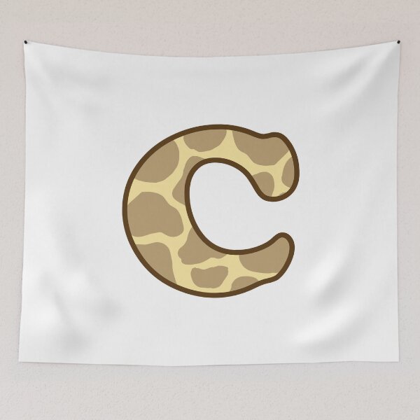 Item preview, Giraffe Print Letter C designed and sold by fashioncancer.