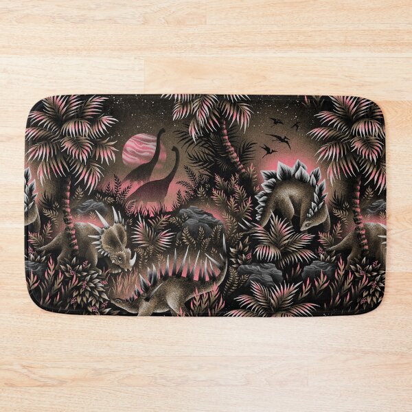 Item preview, Dinosaur Lagoon - Khaki / Pink designed and sold by Andrea Muller.