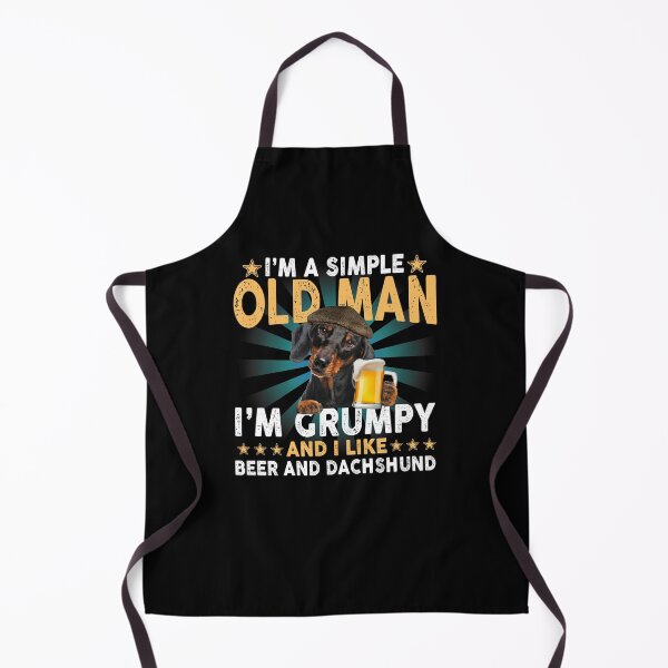 Item preview, I'm a simple old man I'm grumpy and i like Beer and Dachshund funny Dog Tshirt designed and sold by BRLPAC.