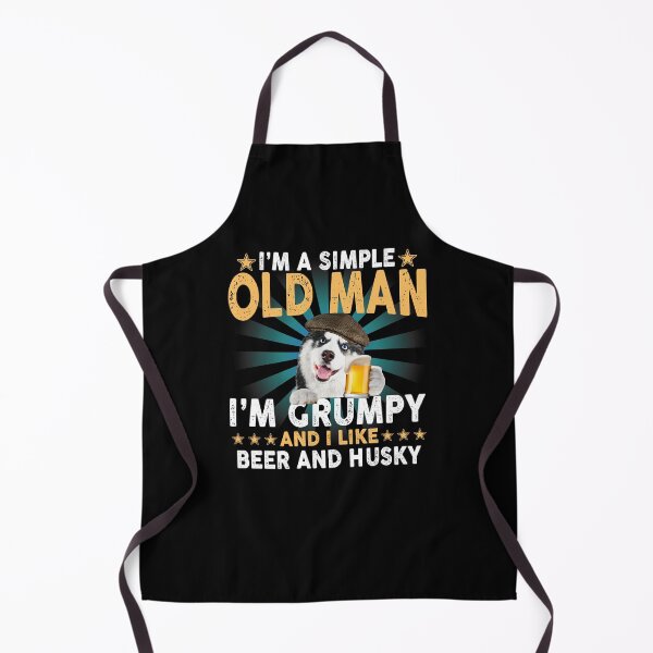 Item preview, I'm a simple old man I'm grumpy and i like Beer and Husky funny Dog Tshirt designed and sold by BRLPAC.