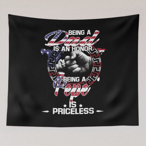 Item preview, Being A Dad Is An Honor Being A Pepe Is Priceless Us Flag  designed and sold by jerrie9.