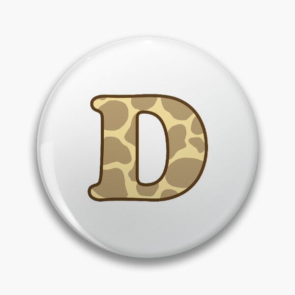 Item preview, Giraffe Print Letter D designed and sold by fashioncancer.