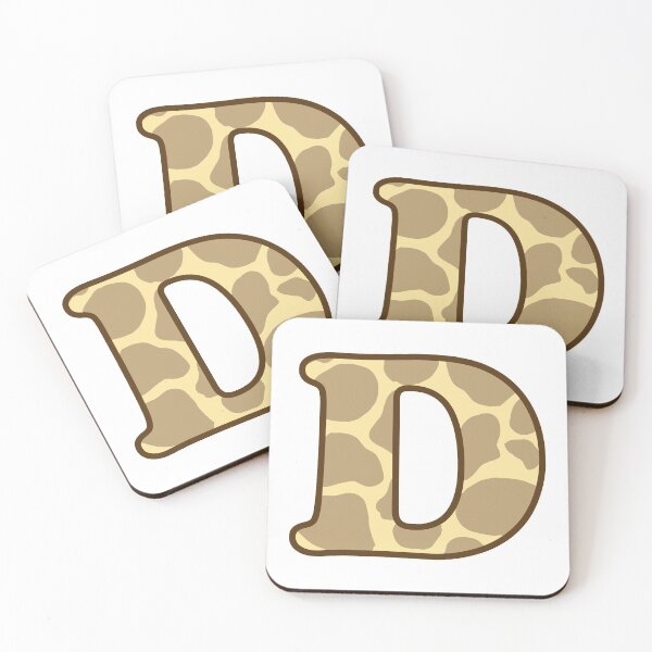 Item preview, Giraffe Print Letter D designed and sold by fashioncancer.
