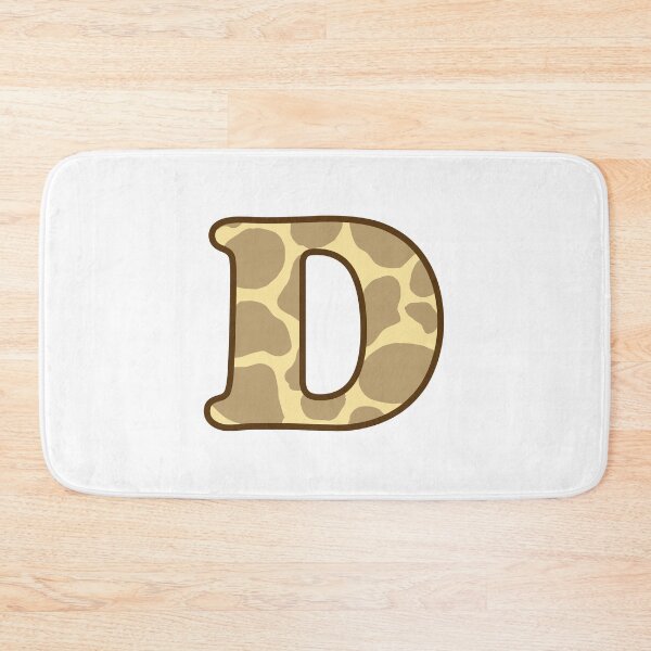 Item preview, Giraffe Print Letter D designed and sold by fashioncancer.