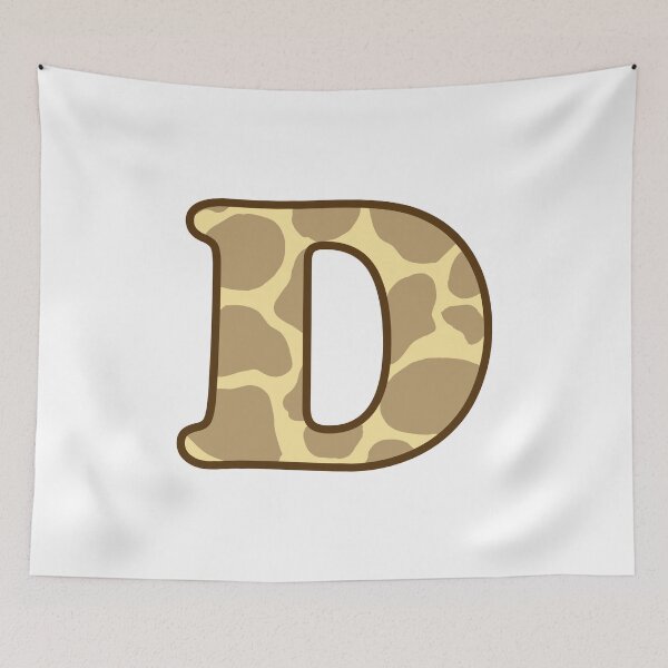 Item preview, Giraffe Print Letter D designed and sold by fashioncancer.