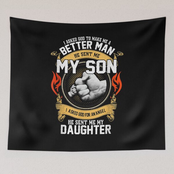 Item preview, I Asked God To Make Me A Better Man He Sent Me My Son  designed and sold by laurader.