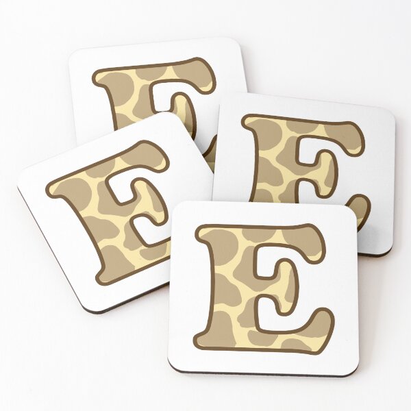 Item preview, Giraffe Print Letter E designed and sold by fashioncancer.