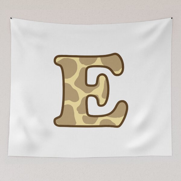 Item preview, Giraffe Print Letter E designed and sold by fashioncancer.
