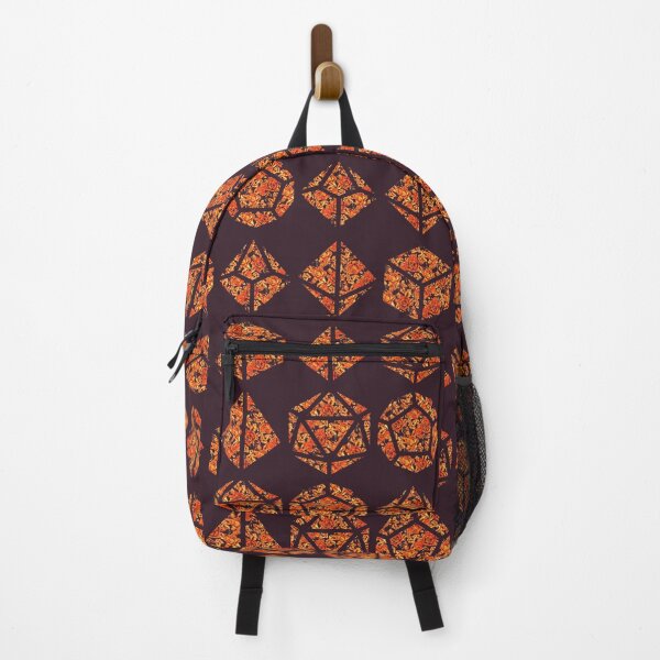 Item preview, Orange Sunset Gradient Rose Vintage Pattern Silhouette Polyhedral Dice - Dungeons and Dragons Design designed and sold by GenAumonier.