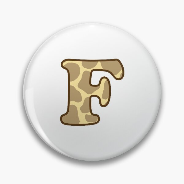 Item preview, Giraffe Print Letter F designed and sold by fashioncancer.