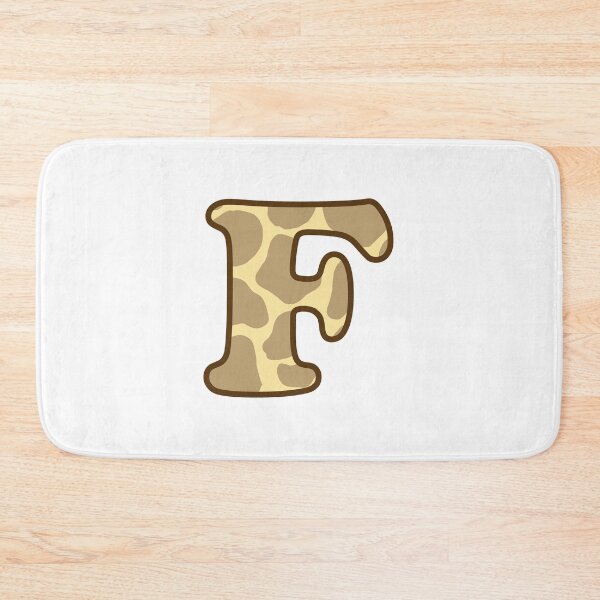 Item preview, Giraffe Print Letter F designed and sold by fashioncancer.