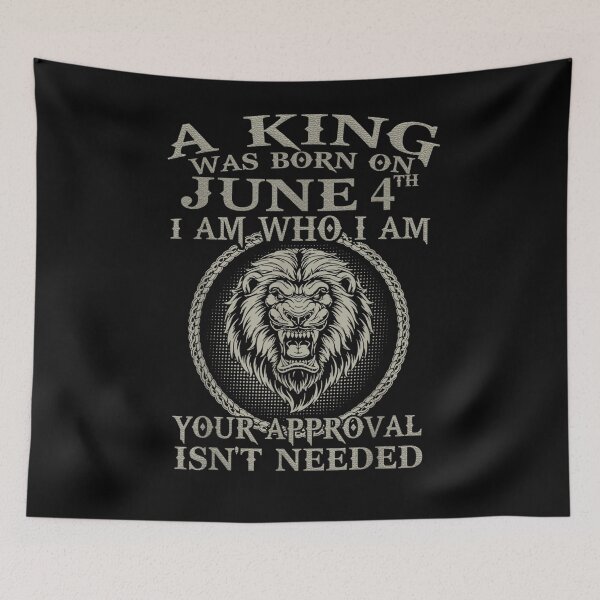 Item preview, A King Was Born On June 4th I Am Who I Am  designed and sold by jerrie9.