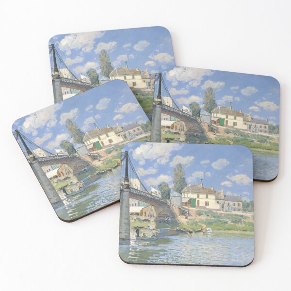 Item preview, Alfred Sisley  Painting - Bridge at Villeneuve la Garenne designed and sold by Coffeesnow.