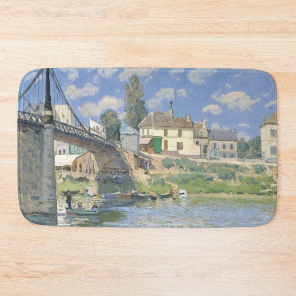 Item preview, Alfred Sisley  Painting - Bridge at Villeneuve la Garenne designed and sold by Coffeesnow.