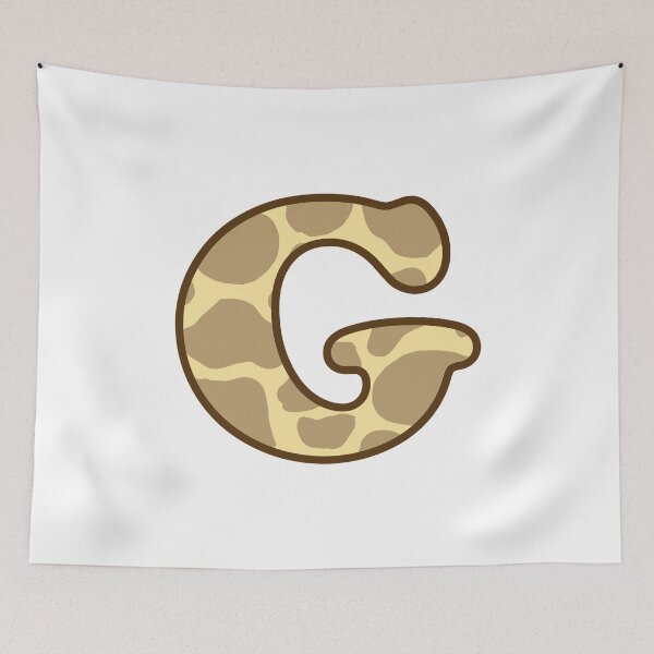 Item preview, Giraffe Print Letter G designed and sold by fashioncancer.