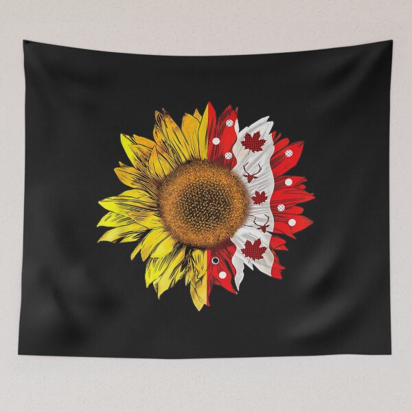 Item preview, Happy Canada Day Funny Canadian Flag Sunflower designed and sold by coraclr.