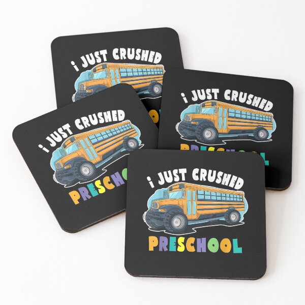 Item preview, I Just Crushed Preschool Last Day Of School School Bus Kids  designed and sold by laurader.