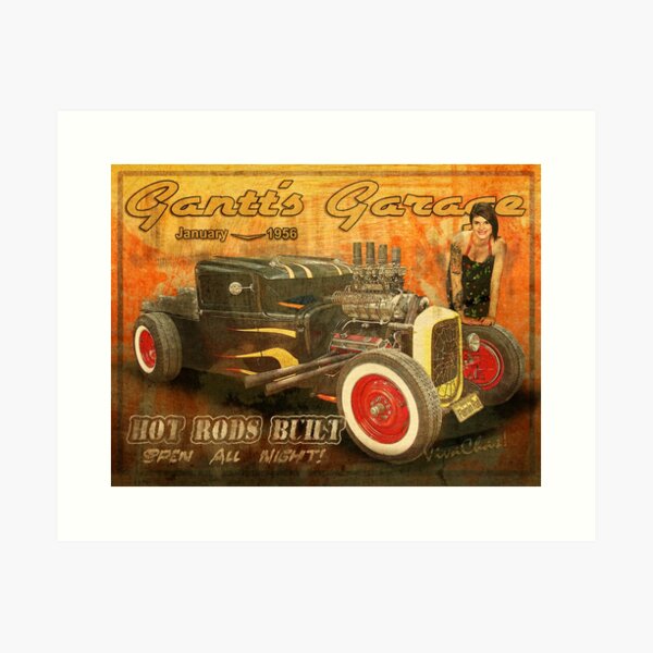 METAL SIGN FOR THE RAT ROD,HOT ROD AND GASSER LOVERS"HOT ROD" 