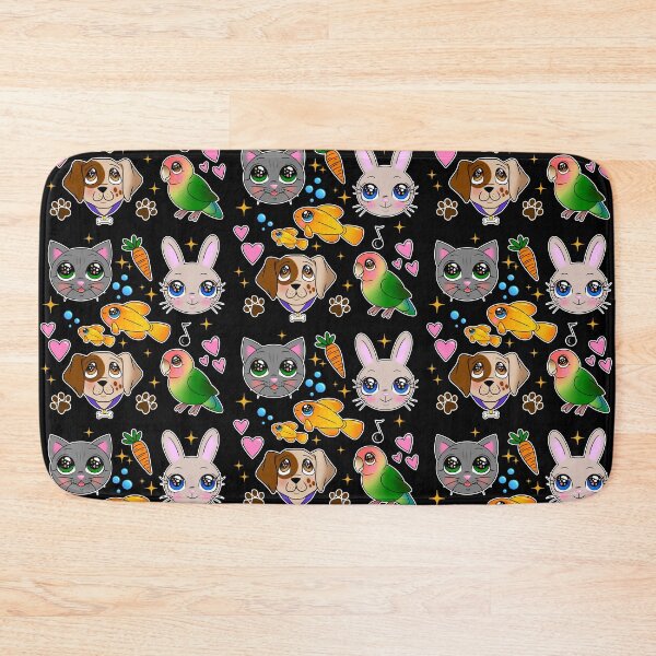 Item preview, Sparkly Eyed Pets Pattern - Dark designed and sold by FizzyVee.