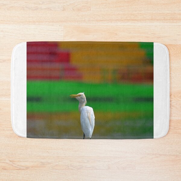 Item preview, Enjoy the moment! A single white crane/egret against colorful background designed and sold by VeenaNair23.