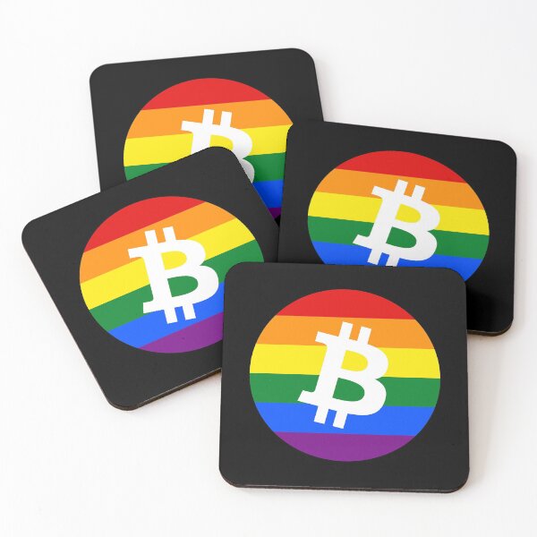 Item preview, Gay Pride Bitcoin Crypto June LGBTQ Circle logo designed and sold by Bitcoin-Fashion.
