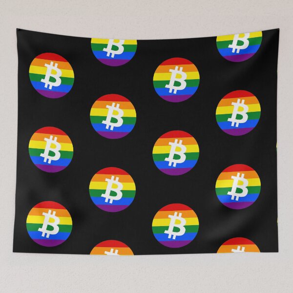 Item preview, Gay Pride Bitcoin Crypto June LGBTQ Circle logo designed and sold by Bitcoin-Fashion.
