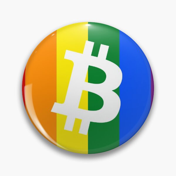 Item preview, Gay Pride Bitcoin Crypto June LGBTQ Circle logo designed and sold by Bitcoin-Fashion.