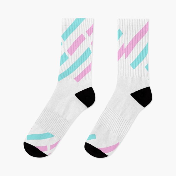 Item preview, Pink and aqua blue stripe ribbon pattern-broken line designed and sold by Mammanation.