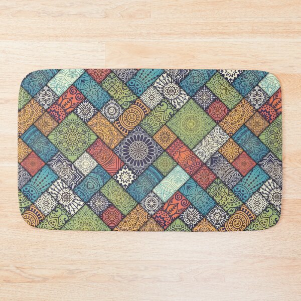 Item preview, Diagonal Floral Tiles Pattern designed and sold by Peekonet.