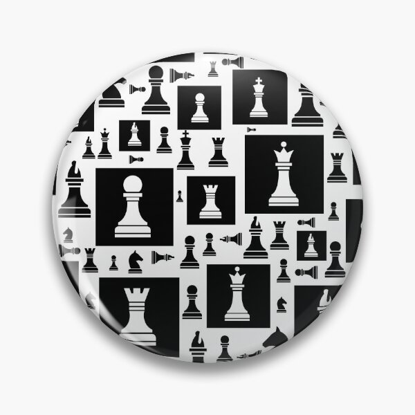 Item preview, Chess Pieces Pattern - Black and white designed and sold by k9printart.