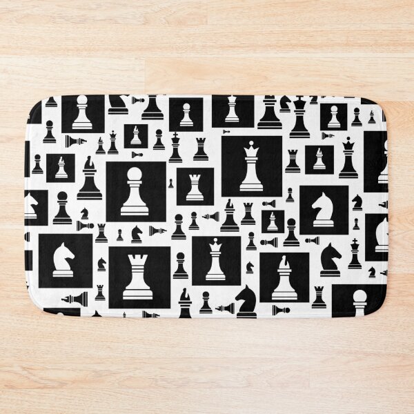 Item preview, Chess Pieces Pattern - Black and white designed and sold by k9printart.
