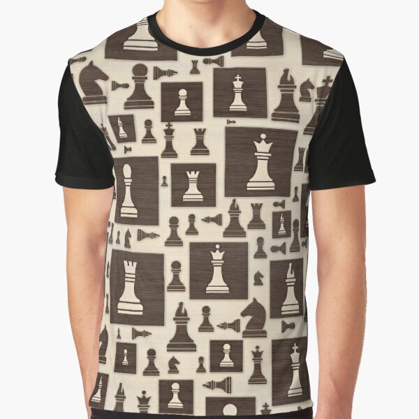 Herren Multi Schachbrett Schach Kariert Quadrate Muster V-Ausschnitt Top T-Shirt