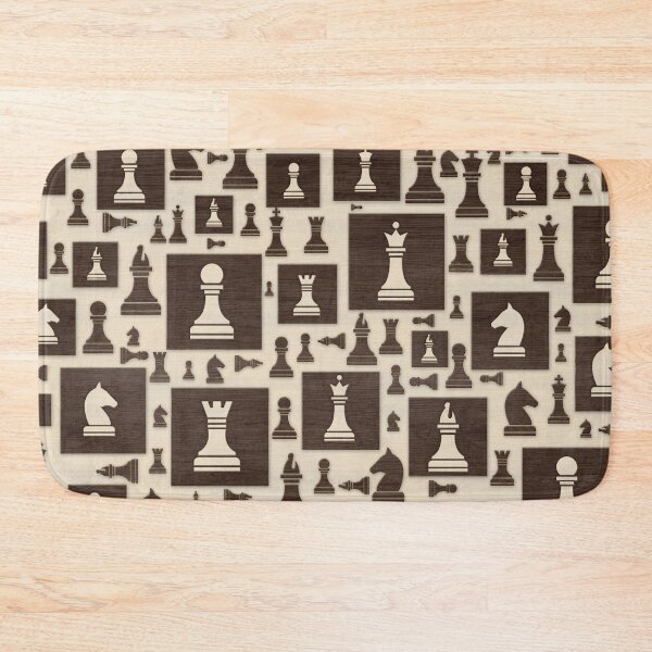 Item preview, Chess Pieces Pattern - Wooden Texture designed and sold by k9printart.