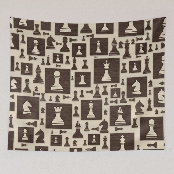 Item preview, Chess Pieces Pattern - Wooden Texture designed and sold by k9printart.