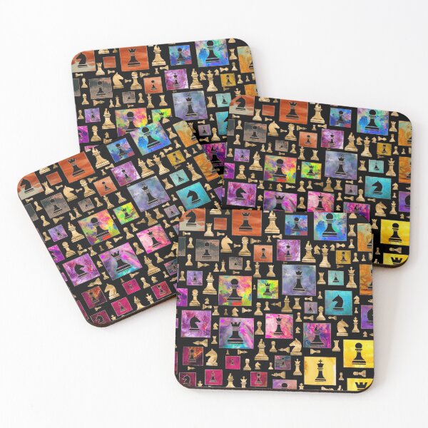 Item preview, Chess Pieces Pattern - Paint and Gold designed and sold by k9printart.