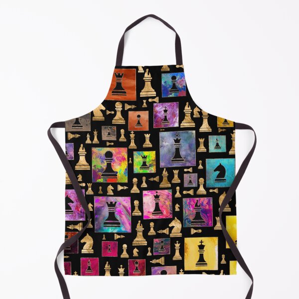 Item preview, Chess Pieces Pattern - Paint and Gold designed and sold by k9printart.