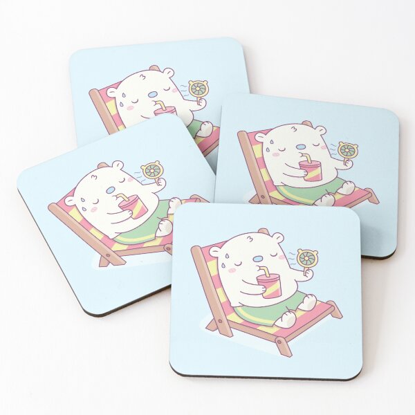 Item preview, Cute Sweating Baby Polar Bear on Beach Chair designed and sold by rustydoodle.