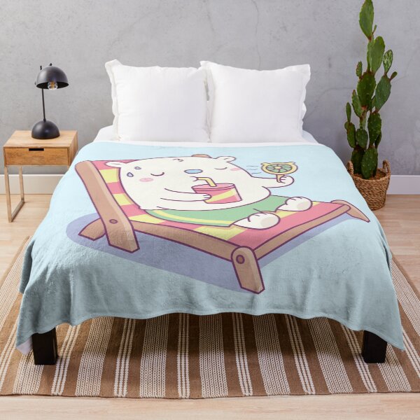 Item preview, Cute Sweating Baby Polar Bear on Beach Chair designed and sold by rustydoodle.