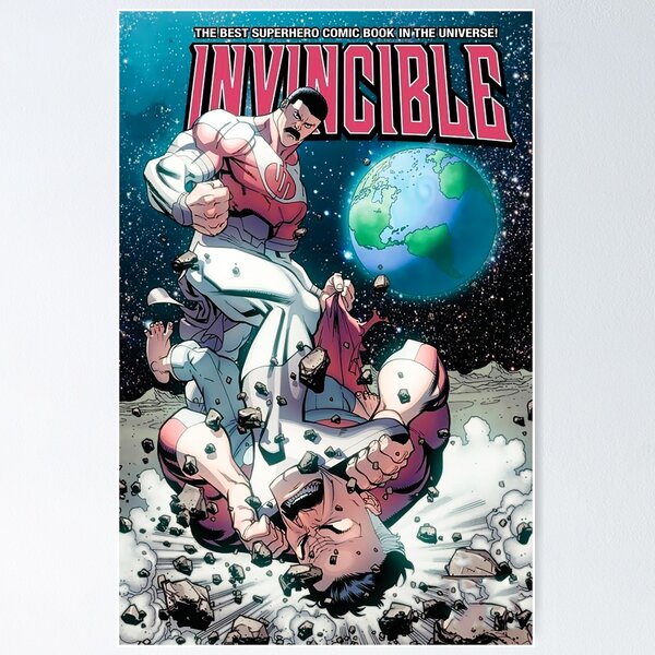 invincible, comic, robert kirkman, image comics,cover, superheroes,  guardians of the globe, Mark Grayson,Invincible, Nolan Grayson, Omni-Man,  Atom Eve, Poster for Sale by josram