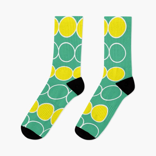 Item preview, Mint Green Yellow White Circle Modern Pattern designed and sold by Nisha Prabhu.