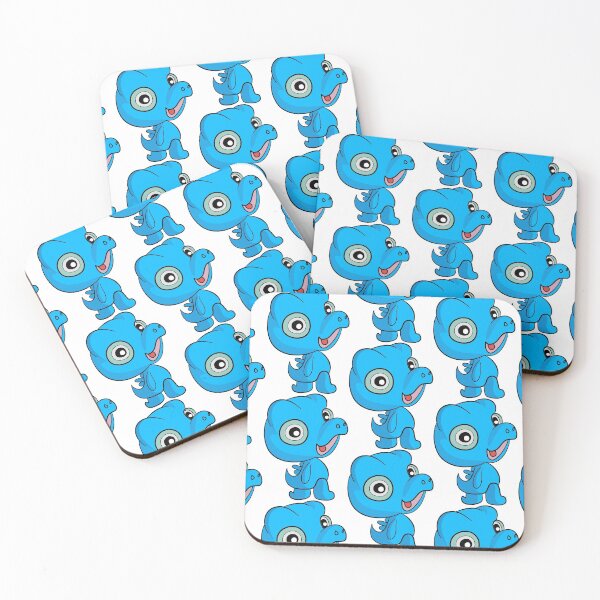 Item preview, A cute small blue dinosaur is smiling on a white background. designed and sold by WP-7824.