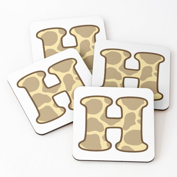 Item preview, Giraffe Print Letter H designed and sold by fashioncancer.
