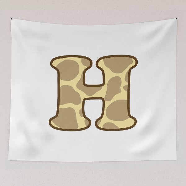 Item preview, Giraffe Print Letter H designed and sold by fashioncancer.