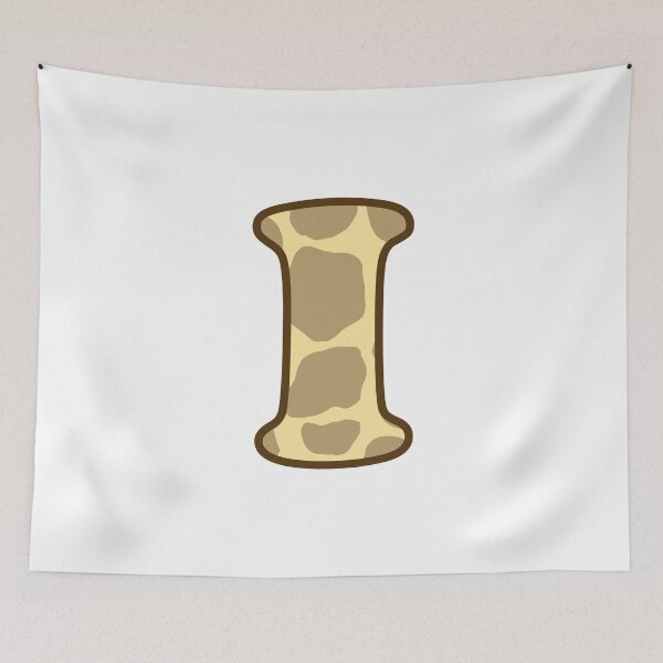 Item preview, Giraffe Print Letter I designed and sold by fashioncancer.