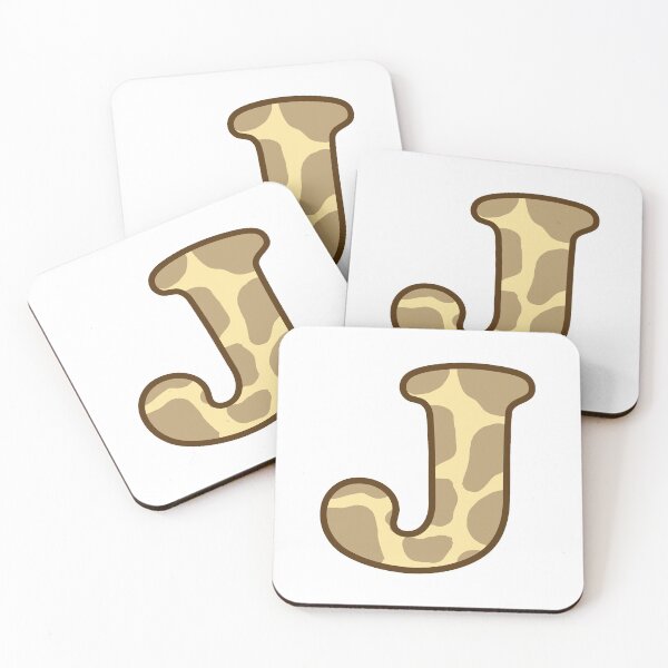 Item preview, Giraffe Print Letter J designed and sold by fashioncancer.