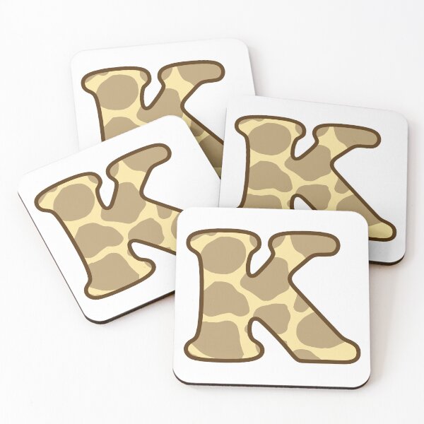 Item preview, Giraffe Print Letter K designed and sold by fashioncancer.